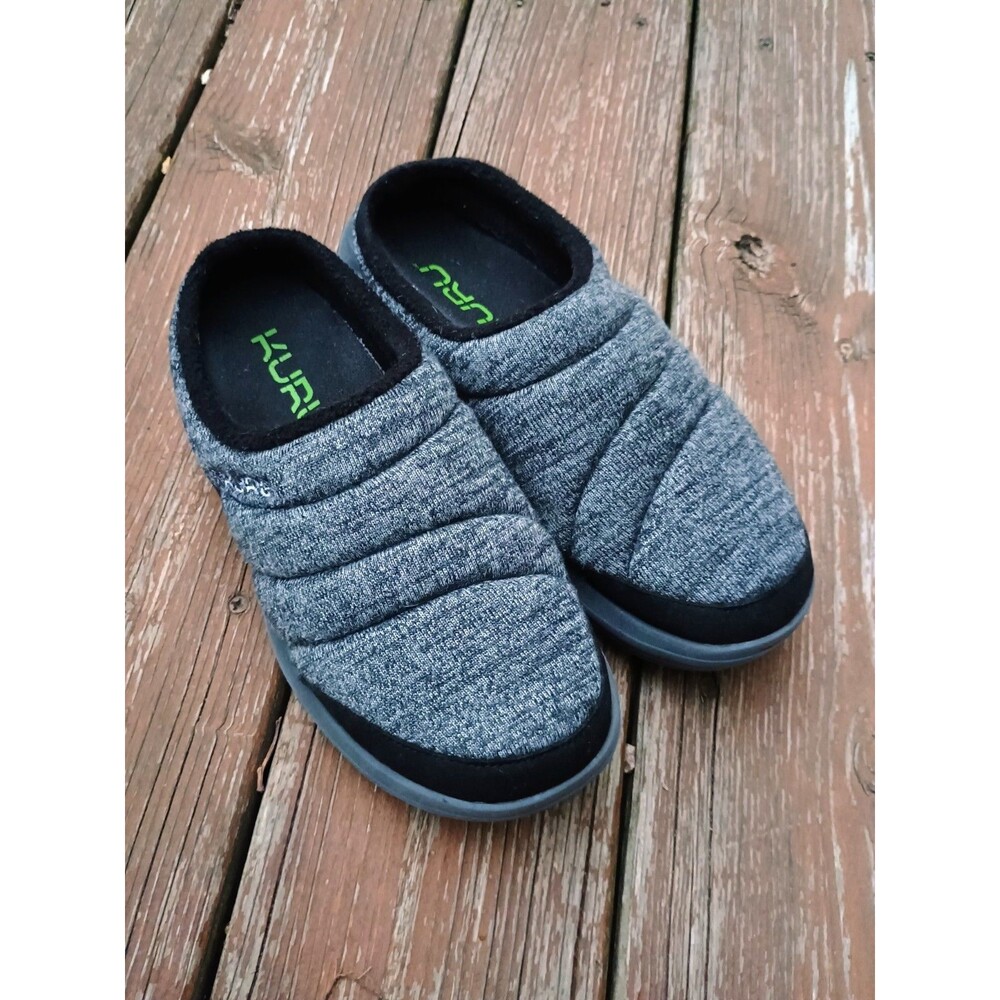 Kuru Draft 2 Womens Size 9 Gray Black Casual Comfort Slip-On Mule Slippers